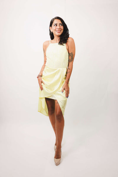 Daisy Yellow Lace Dress