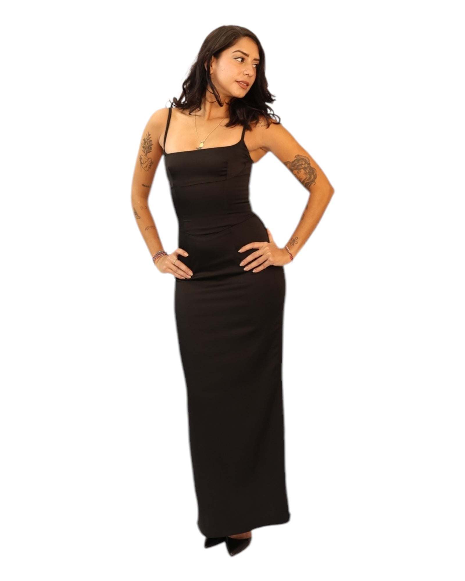 Esti black Corset Maxi Dress